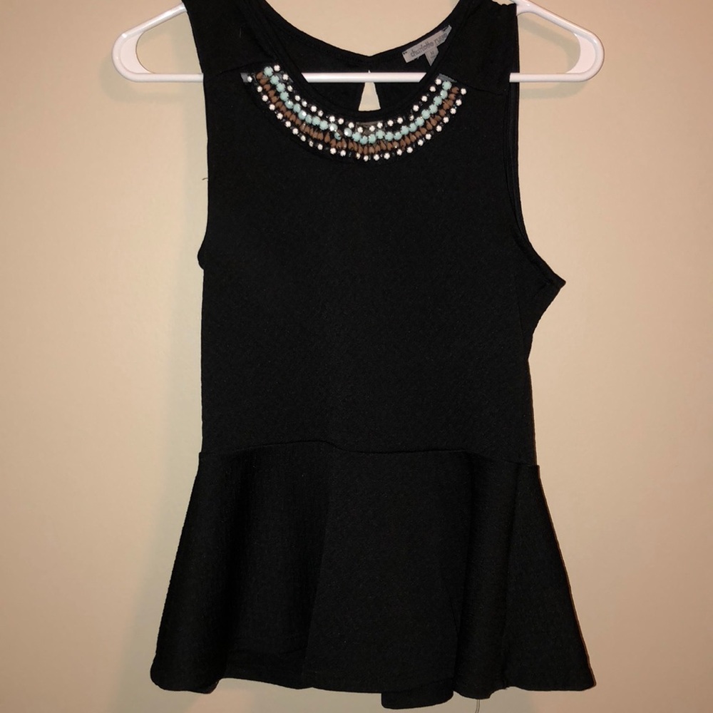 Black Peplum Top